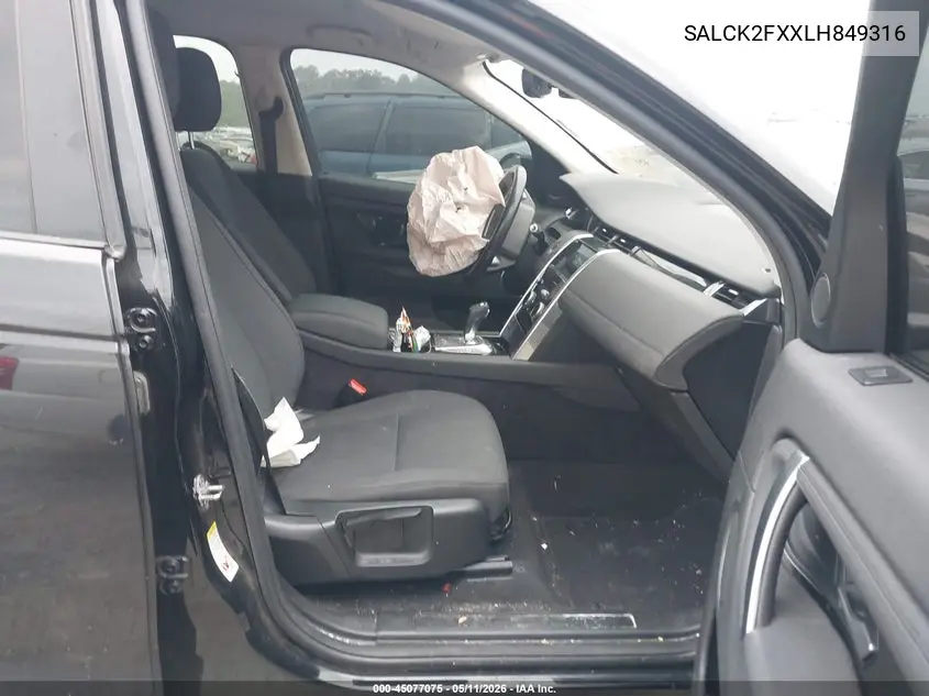2020 Land Rover Discovery Sport Standard VIN: SALCK2FXXLH849316 Lot: 45077075