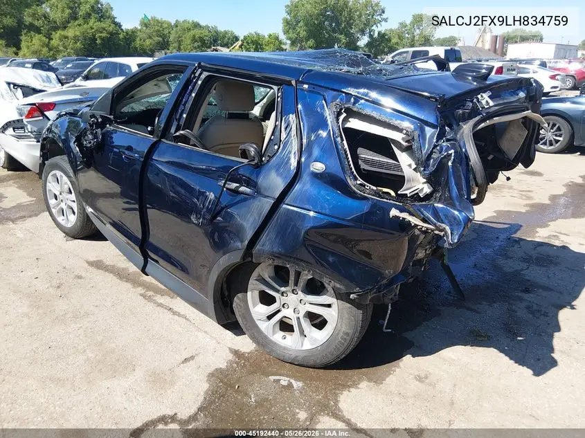 2020 Land Rover Discovery Sport S VIN: SALCJ2FX9LH834759 Lot: 45192440