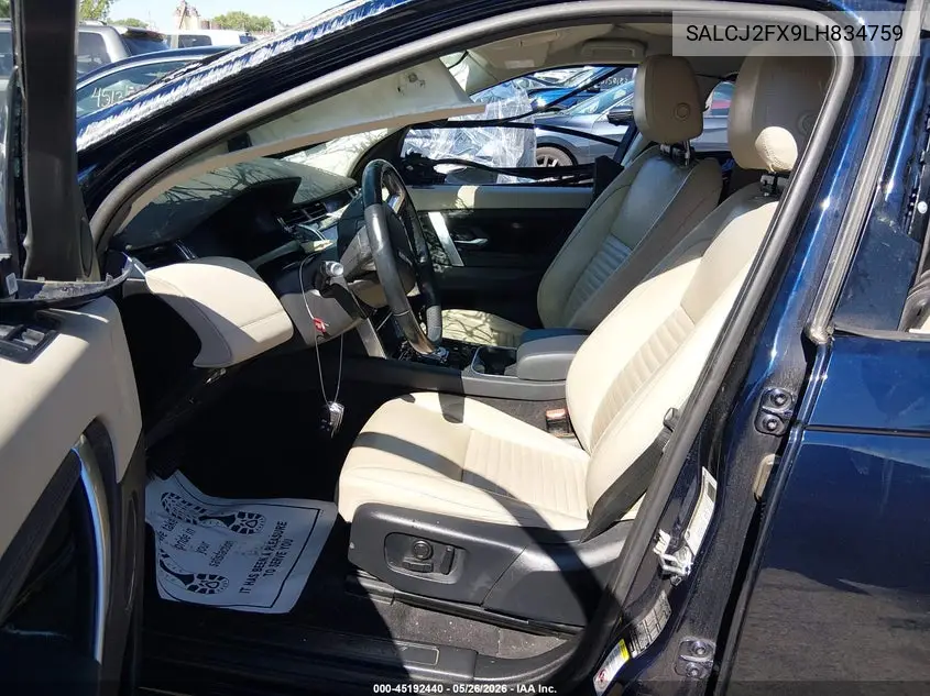 2020 Land Rover Discovery Sport S VIN: SALCJ2FX9LH834759 Lot: 45192440