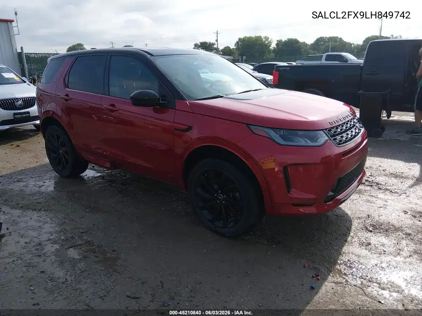 2020 Land Rover Discovery Sport R-Dynamic Se VIN: SALCL2FX9LH849742 Lot: 45210840