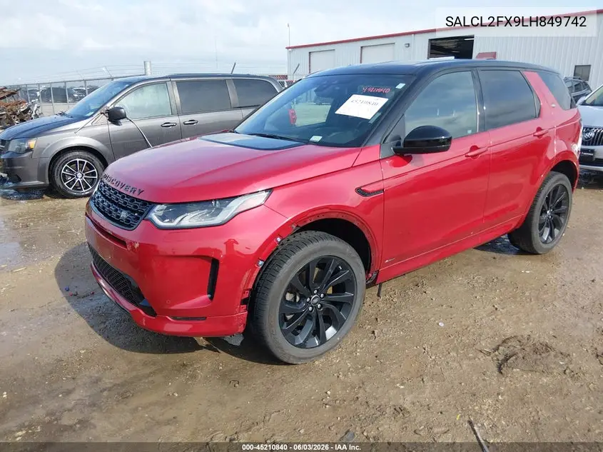 2020 Land Rover Discovery Sport R-Dynamic Se VIN: SALCL2FX9LH849742 Lot: 45210840