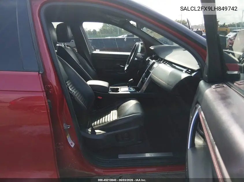 2020 Land Rover Discovery Sport R-Dynamic Se VIN: SALCL2FX9LH849742 Lot: 45210840