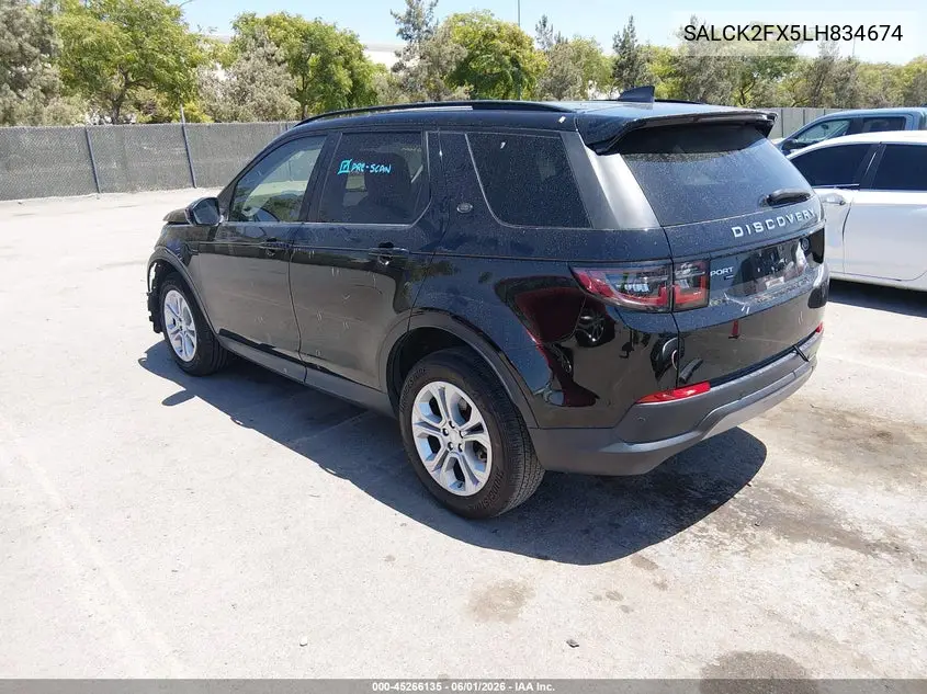 2020 Land Rover Discovery Sport Standard VIN: SALCK2FX5LH834674 Lot: 45266135