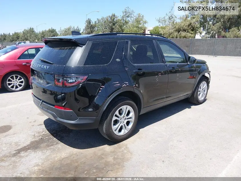 2020 Land Rover Discovery Sport Standard VIN: SALCK2FX5LH834674 Lot: 45266135