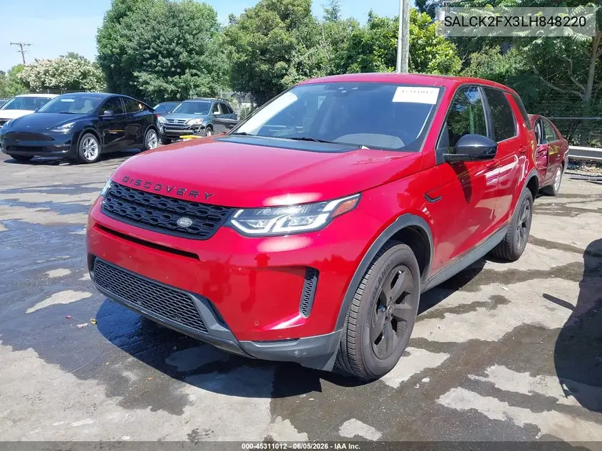 2020 Land Rover Discovery Sport Standard VIN: SALCK2FX3LH848220 Lot: 45311012