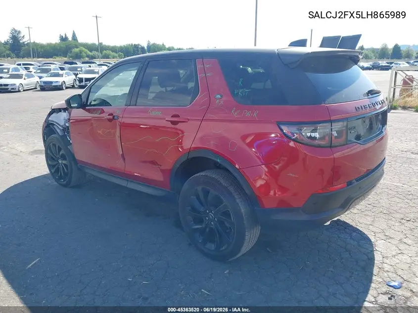 2020 Land Rover Discovery Sport S VIN: SALCJ2FX5LH865989 Lot: 45363520