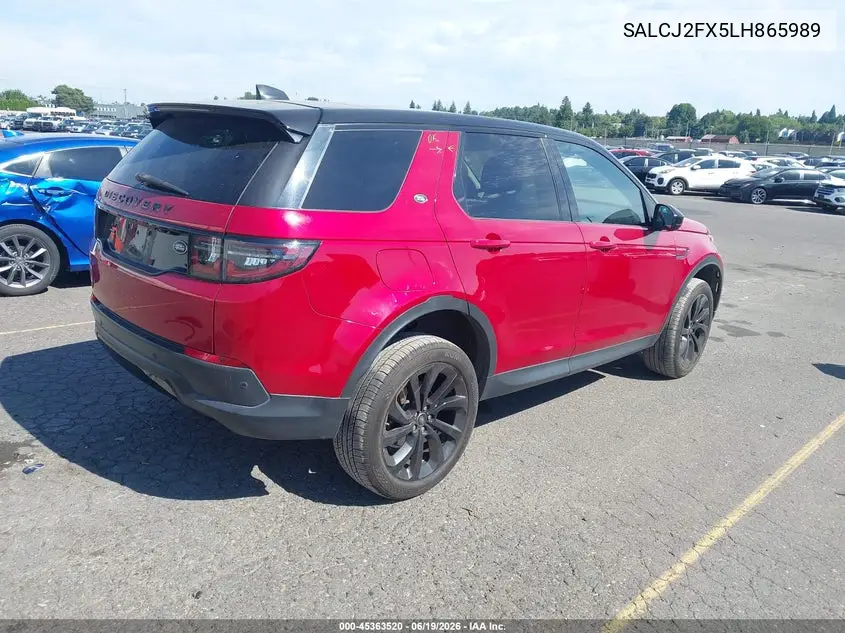 2020 Land Rover Discovery Sport S VIN: SALCJ2FX5LH865989 Lot: 45363520