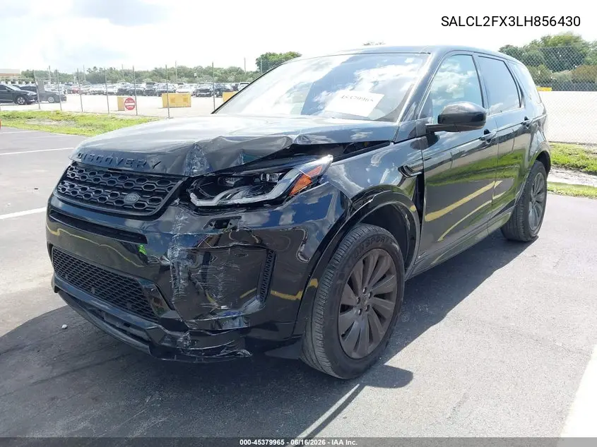 2020 Land Rover Discovery Sport R-Dynamic Se VIN: SALCL2FX3LH856430 Lot: 45379965