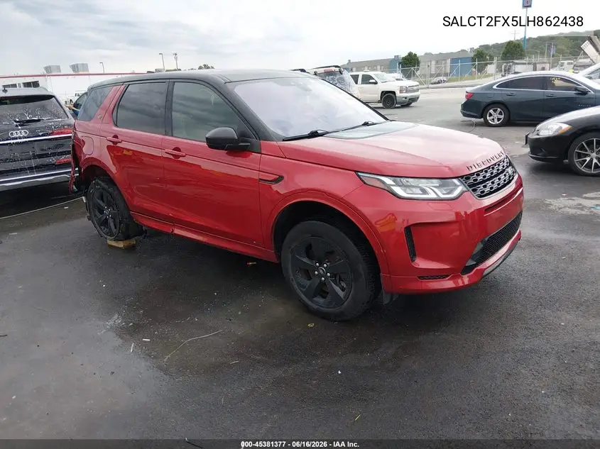 2020 Land Rover Discovery Sport R-Dynamic S/R-Dynamic Se VIN: SALCT2FX5LH862438 Lot: 45381377