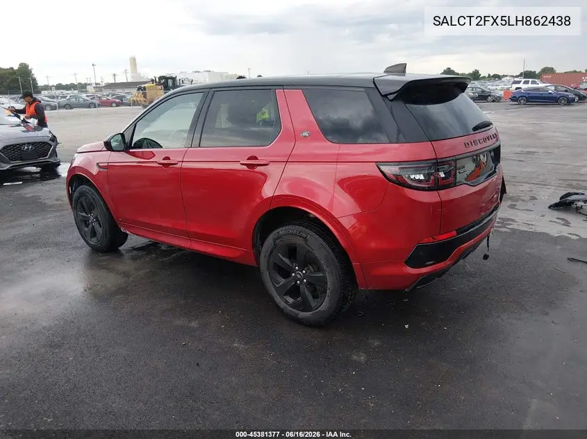 2020 Land Rover Discovery Sport R-Dynamic S/R-Dynamic Se VIN: SALCT2FX5LH862438 Lot: 45381377