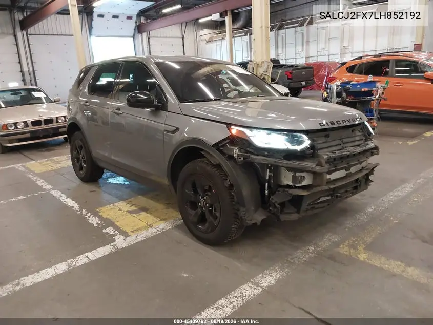 2020 Land Rover Discovery Sport S VIN: SALCJ2FX7LH852192 Lot: 45409762