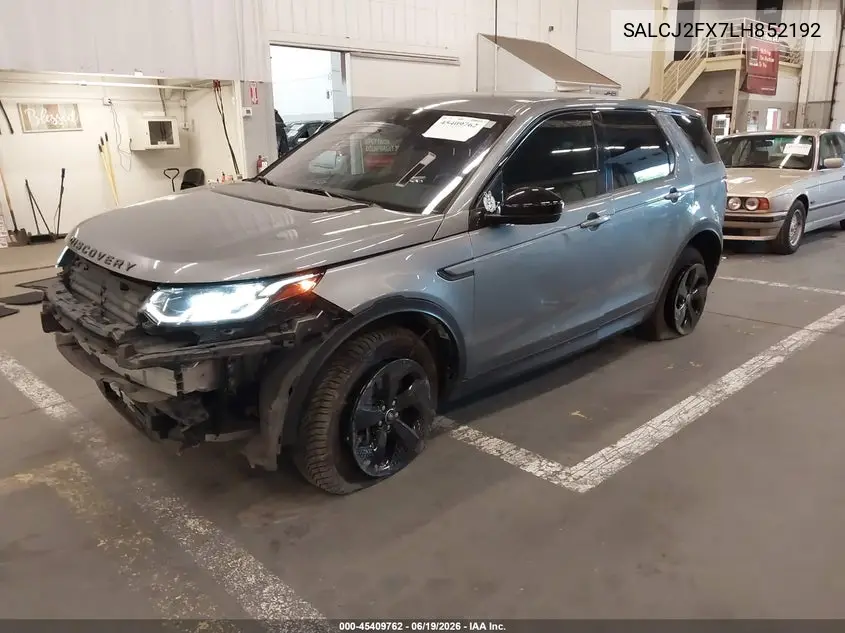 2020 Land Rover Discovery Sport S VIN: SALCJ2FX7LH852192 Lot: 45409762