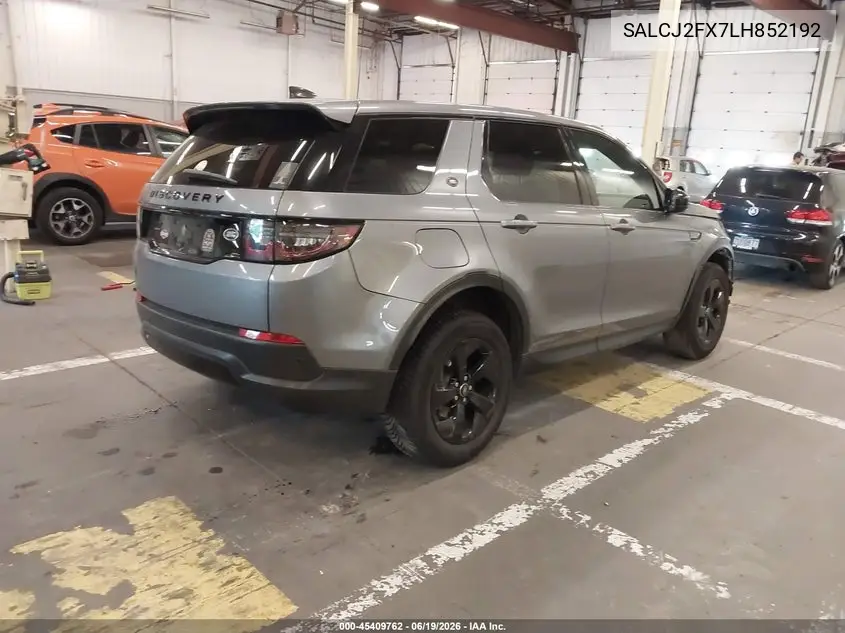 2020 Land Rover Discovery Sport S VIN: SALCJ2FX7LH852192 Lot: 45409762