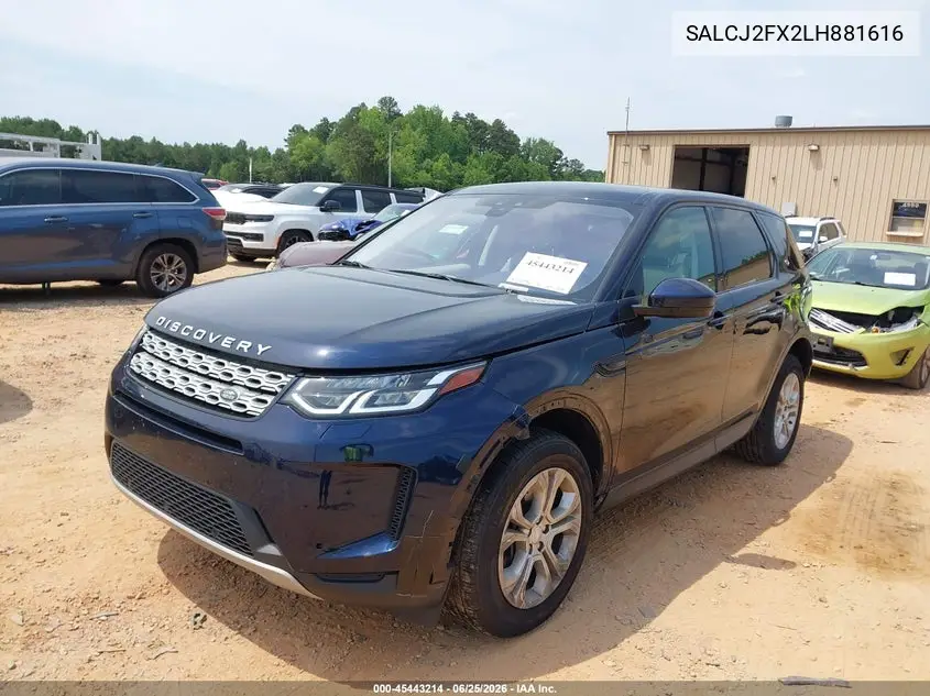 2020 Land Rover Discovery Sport S VIN: SALCJ2FX2LH881616 Lot: 45443214