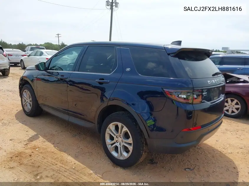 2020 Land Rover Discovery Sport S VIN: SALCJ2FX2LH881616 Lot: 45443214