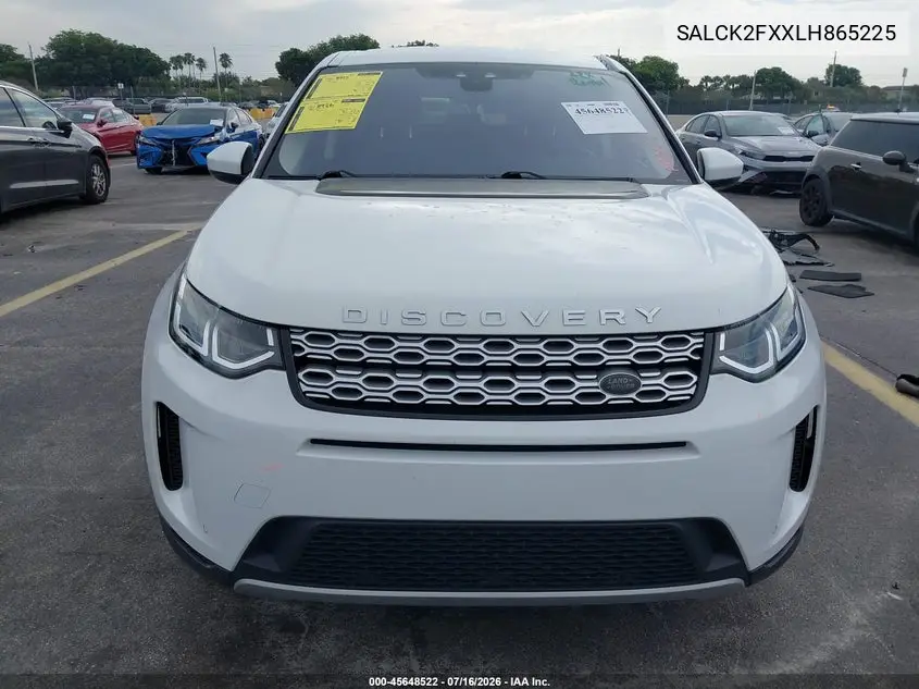 2020 Land Rover Discovery Sport Standard VIN: SALCK2FXXLH865225 Lot: 45648522