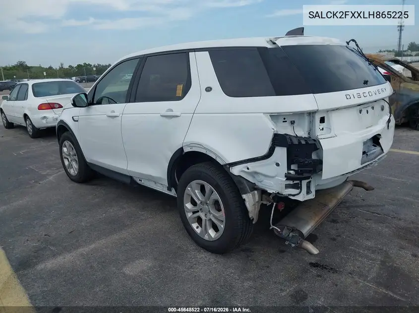 2020 Land Rover Discovery Sport Standard VIN: SALCK2FXXLH865225 Lot: 45648522