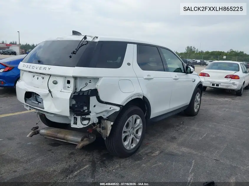 2020 Land Rover Discovery Sport Standard VIN: SALCK2FXXLH865225 Lot: 45648522