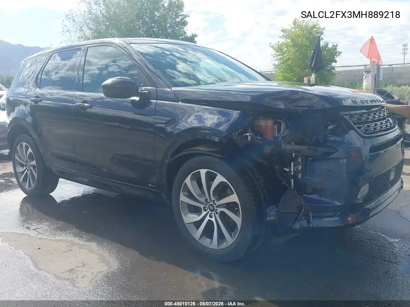 2021 Land Rover Discovery Sport Se R-Dynamic VIN: SALCL2FX3MH889218 Lot: 45010126