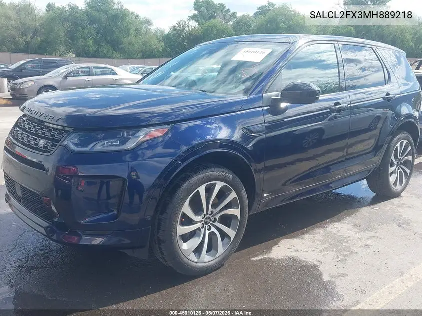 2021 Land Rover Discovery Sport Se R-Dynamic VIN: SALCL2FX3MH889218 Lot: 45010126