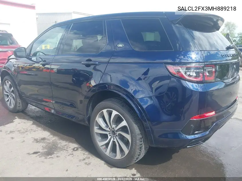 2021 Land Rover Discovery Sport Se R-Dynamic VIN: SALCL2FX3MH889218 Lot: 45010126