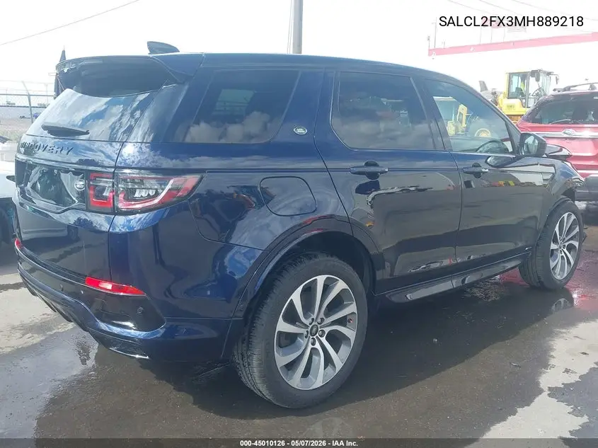 2021 Land Rover Discovery Sport Se R-Dynamic VIN: SALCL2FX3MH889218 Lot: 45010126
