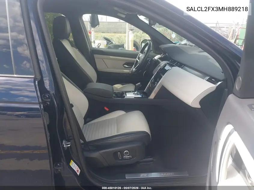 2021 Land Rover Discovery Sport Se R-Dynamic VIN: SALCL2FX3MH889218 Lot: 45010126