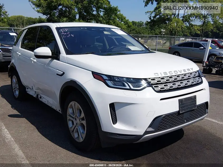 2021 Land Rover Discovery Sport S VIN: SALCJ2FXXMH890940 Lot: 45498813