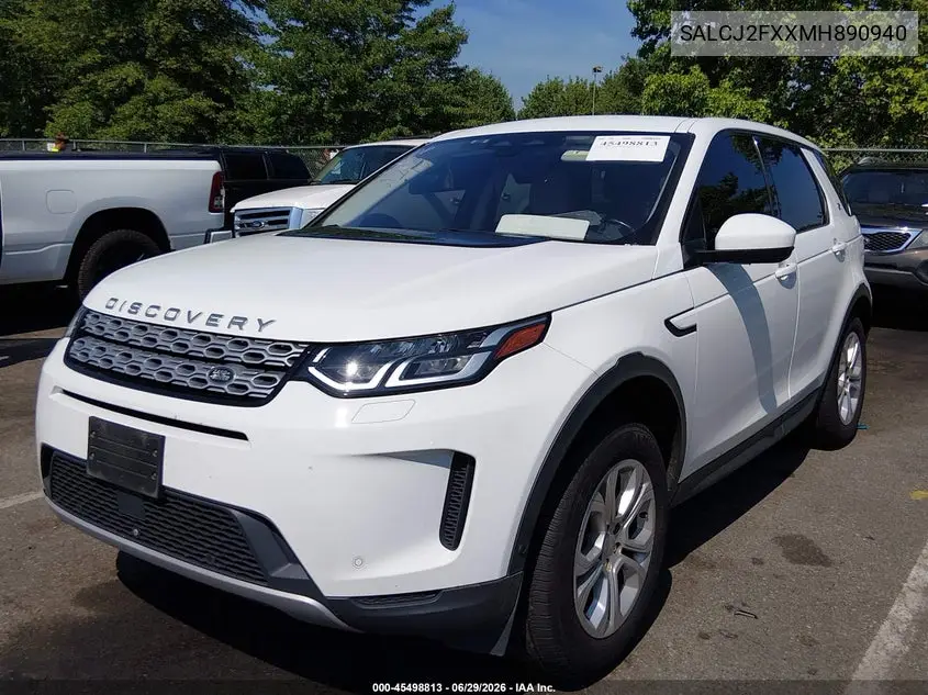 2021 Land Rover Discovery Sport S VIN: SALCJ2FXXMH890940 Lot: 45498813