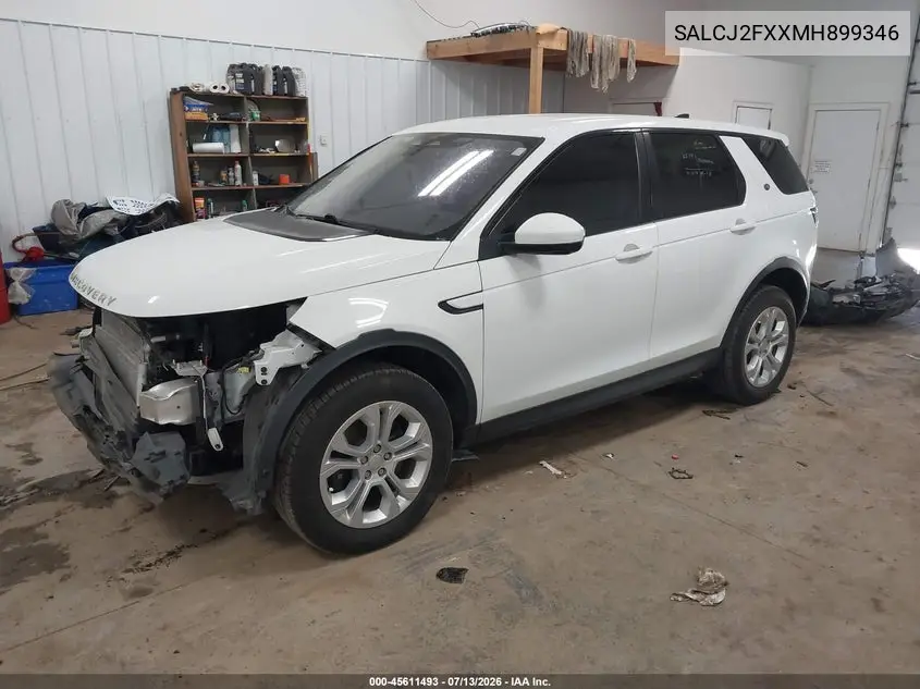 2021 Land Rover Discovery Sport S VIN: SALCJ2FXXMH899346 Lot: 45611493