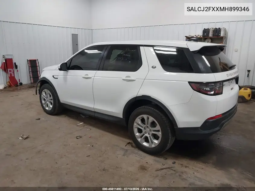 2021 Land Rover Discovery Sport S VIN: SALCJ2FXXMH899346 Lot: 45611493