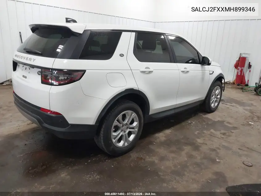 2021 Land Rover Discovery Sport S VIN: SALCJ2FXXMH899346 Lot: 45611493