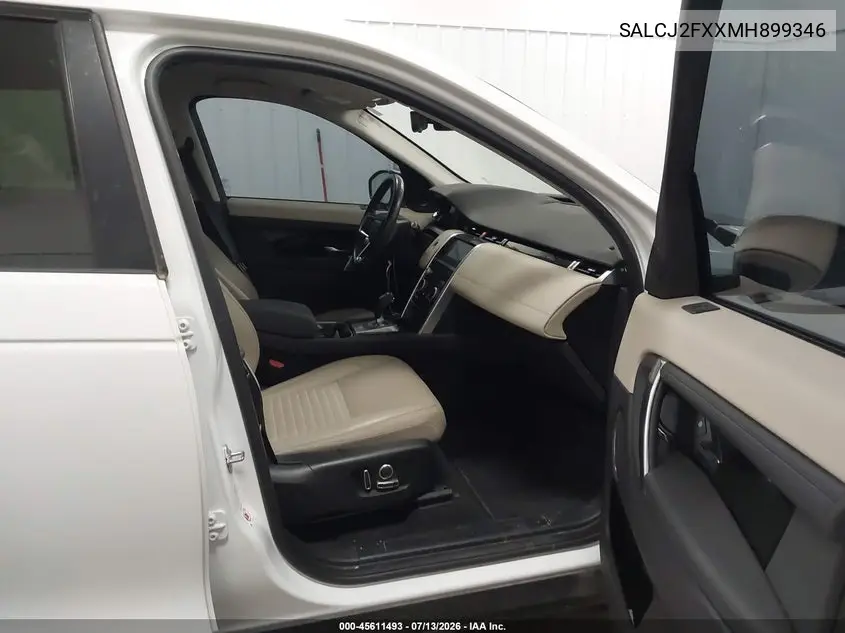 2021 Land Rover Discovery Sport S VIN: SALCJ2FXXMH899346 Lot: 45611493