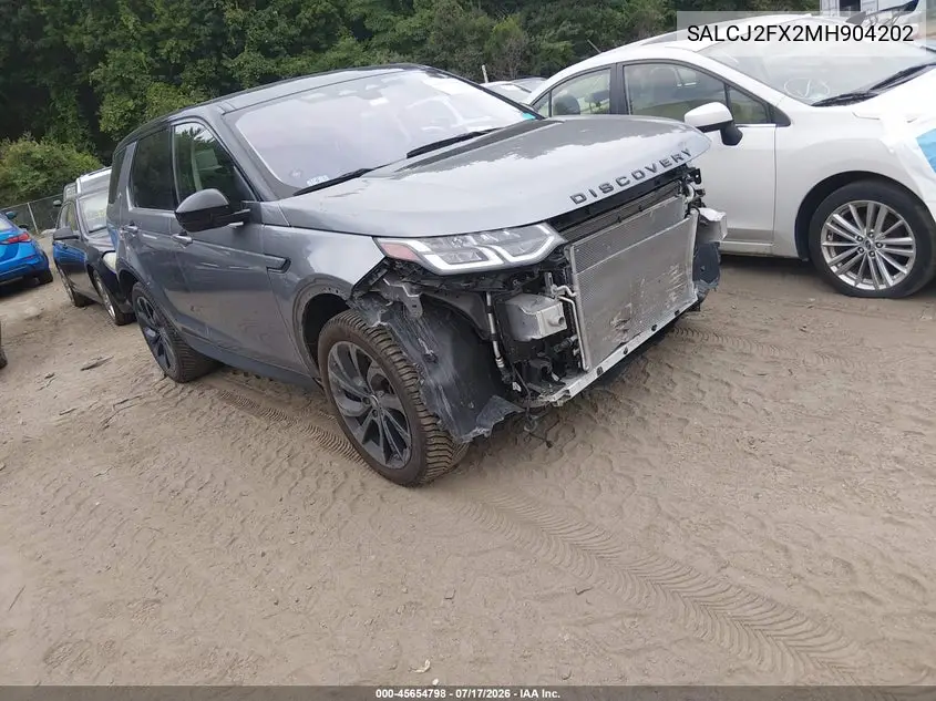 2021 Land Rover Discovery Sport S VIN: SALCJ2FX2MH904202 Lot: 45654798