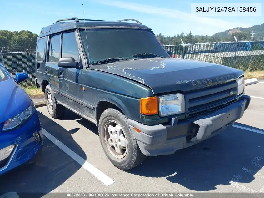 1995 Land Rover Discovery VIN: SALJY1247SA158456 Lot: 40072353