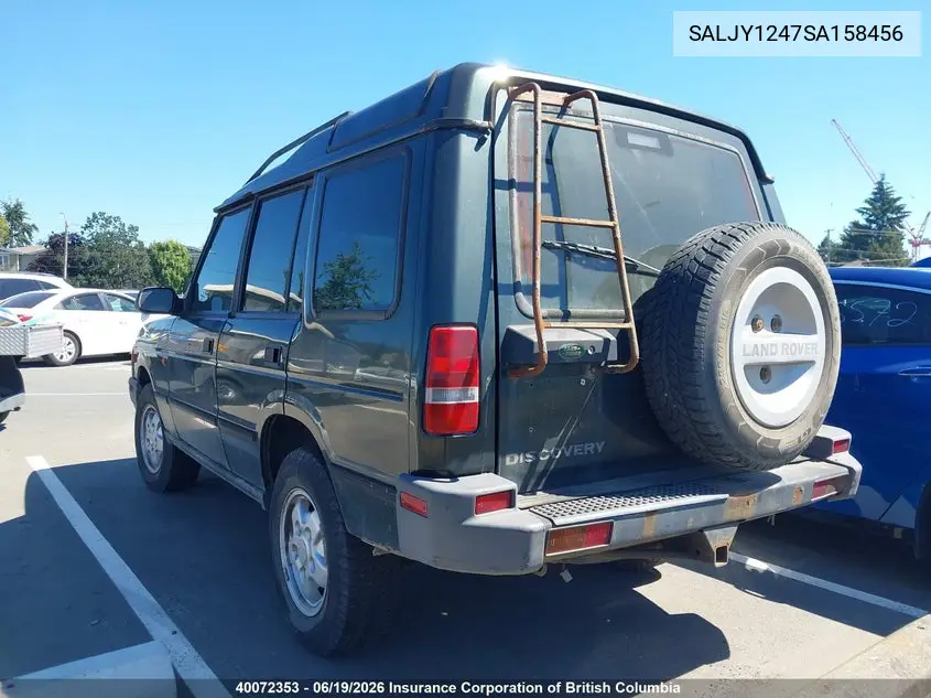 1995 Land Rover Discovery VIN: SALJY1247SA158456 Lot: 40072353