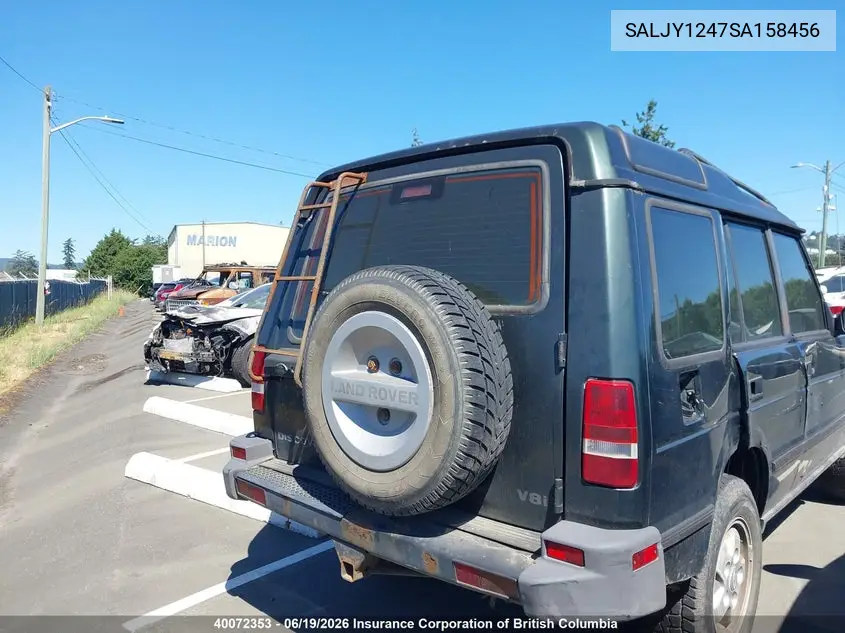 1995 Land Rover Discovery VIN: SALJY1247SA158456 Lot: 40072353