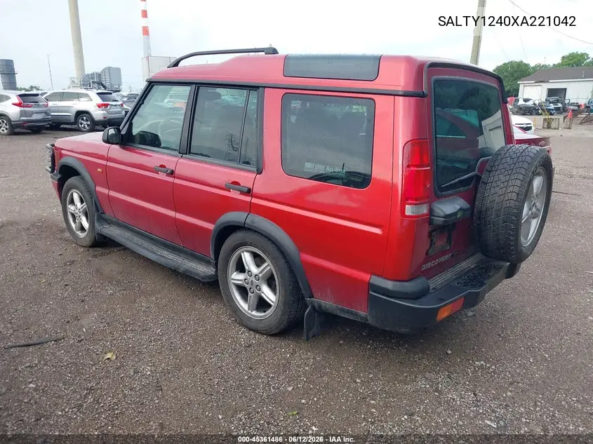 1999 Land Rover Discovery Series Ii VIN: SALTY1240XA221042 Lot: 45361486