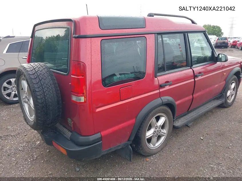1999 Land Rover Discovery Series Ii VIN: SALTY1240XA221042 Lot: 45361486