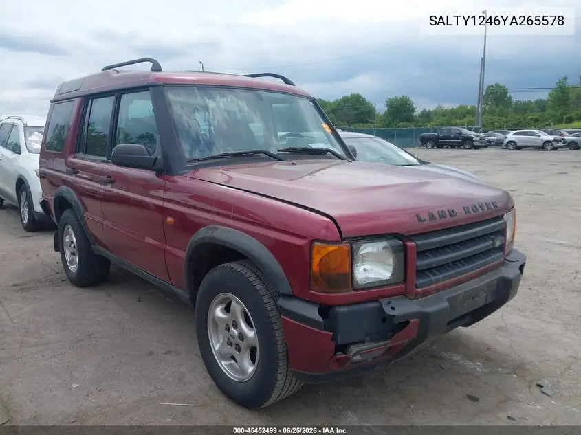 2000 Land Rover Discovery Series Ii Cloth/Series Ii Leather VIN: SALTY1246YA265578 Lot: 45452499