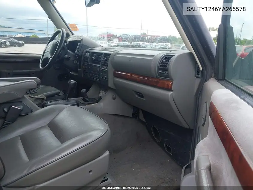 2000 Land Rover Discovery Series Ii Cloth/Series Ii Leather VIN: SALTY1246YA265578 Lot: 45452499