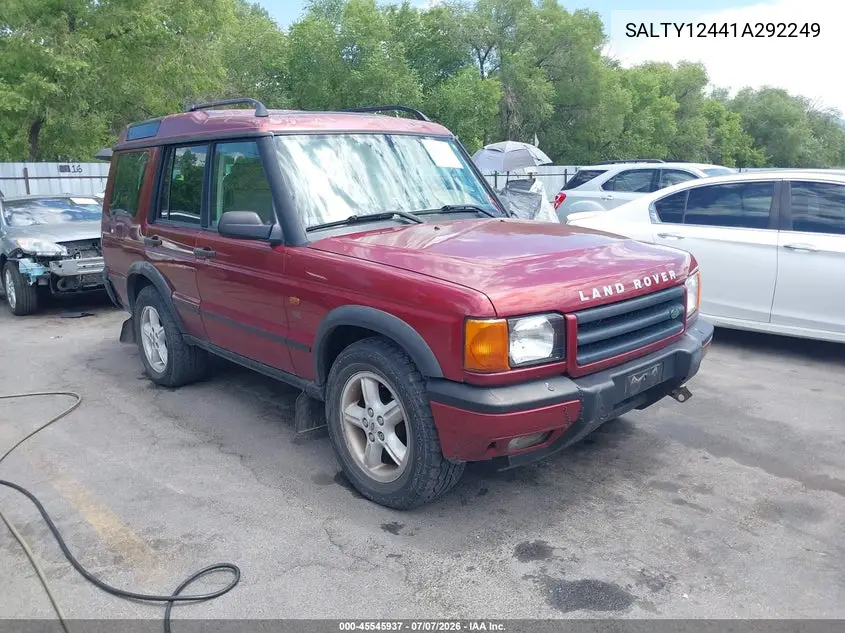 2001 Land Rover Discovery Series Ii VIN: SALTY12441A292249 Lot: 45545937