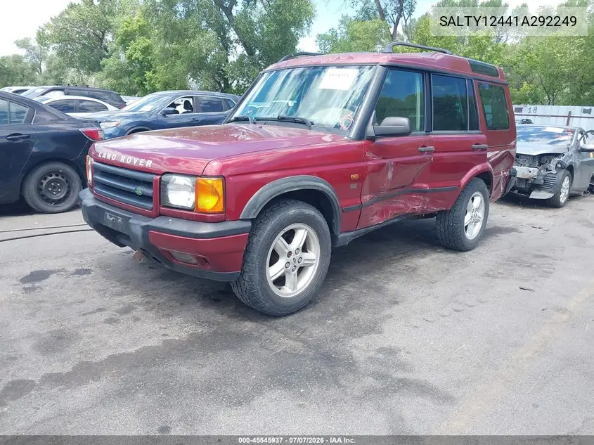 2001 Land Rover Discovery Series Ii VIN: SALTY12441A292249 Lot: 45545937
