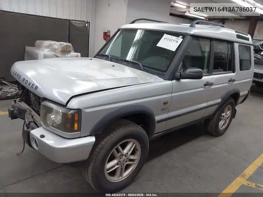 2003 Land Rover Discovery Se VIN: SALTW16413A786037 Lot: 45242378