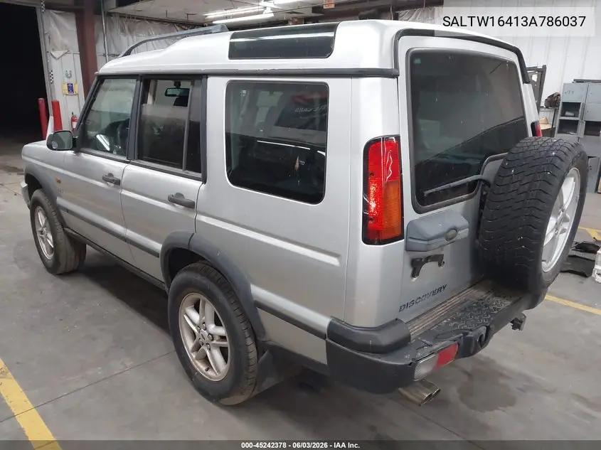 2003 Land Rover Discovery Se VIN: SALTW16413A786037 Lot: 45242378