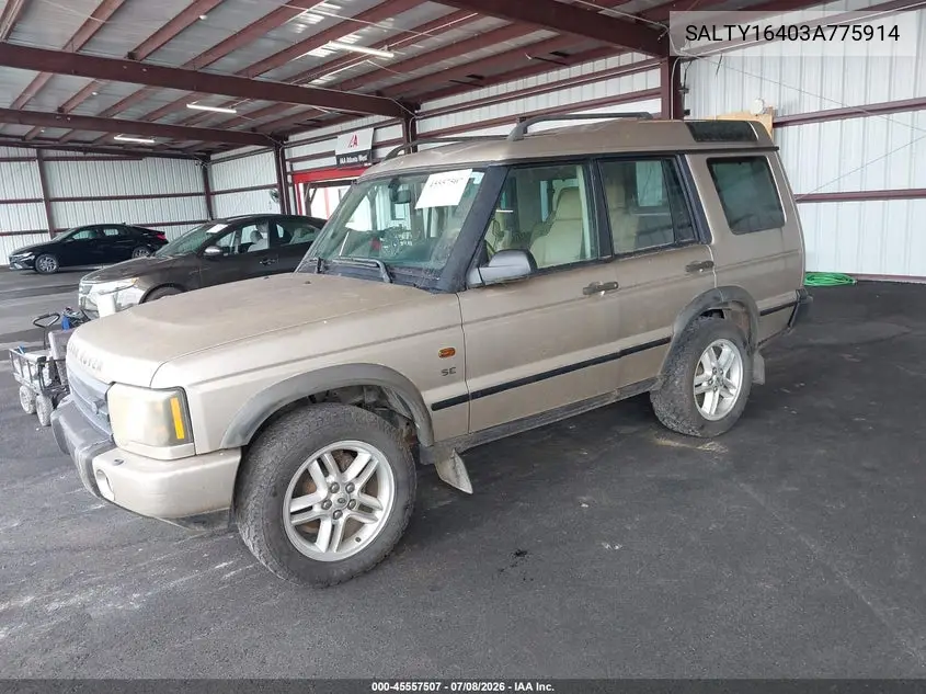 2003 Land Rover Discovery Se VIN: SALTY16403A775914 Lot: 45557507