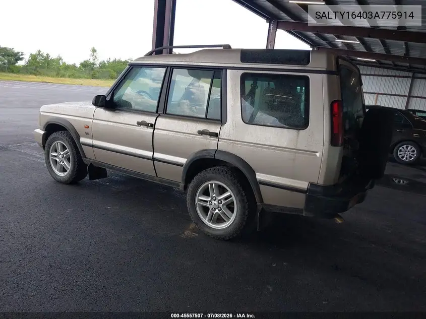 2003 Land Rover Discovery Se VIN: SALTY16403A775914 Lot: 45557507