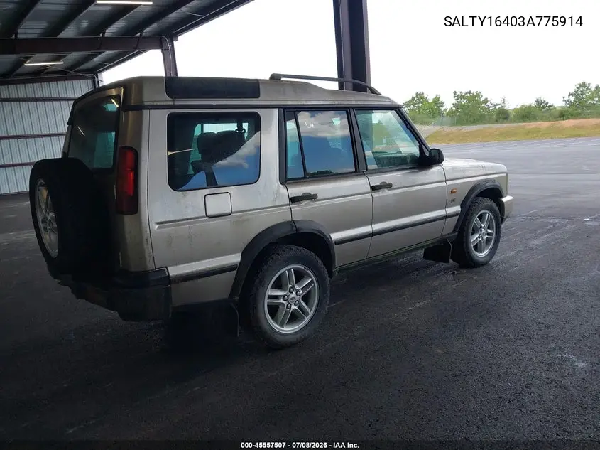 2003 Land Rover Discovery Se VIN: SALTY16403A775914 Lot: 45557507