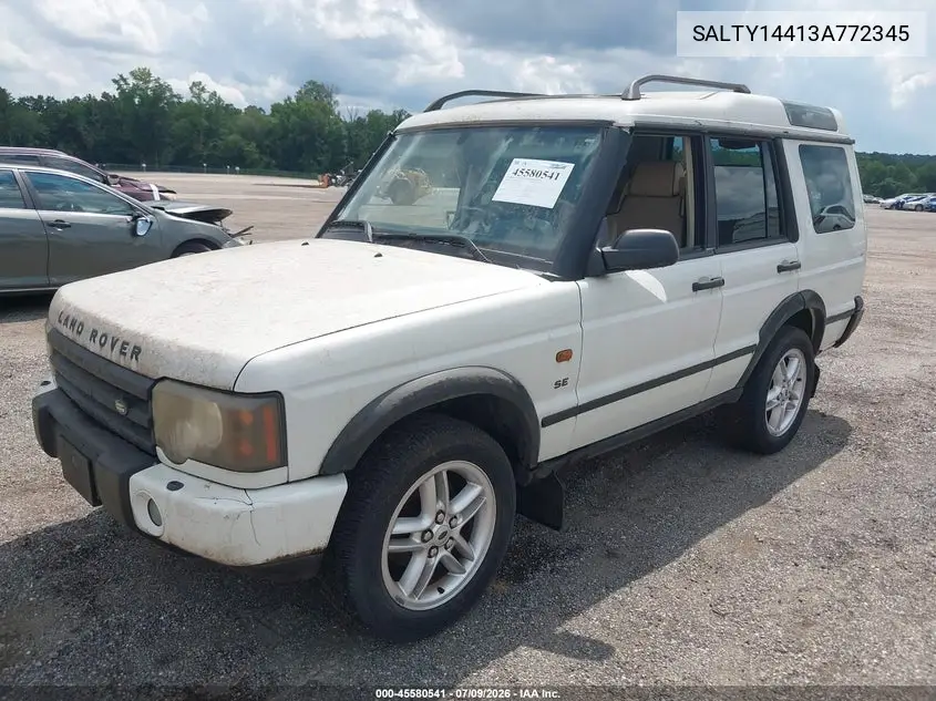 2003 Land Rover Discovery Se VIN: SALTY14413A772345 Lot: 45580541