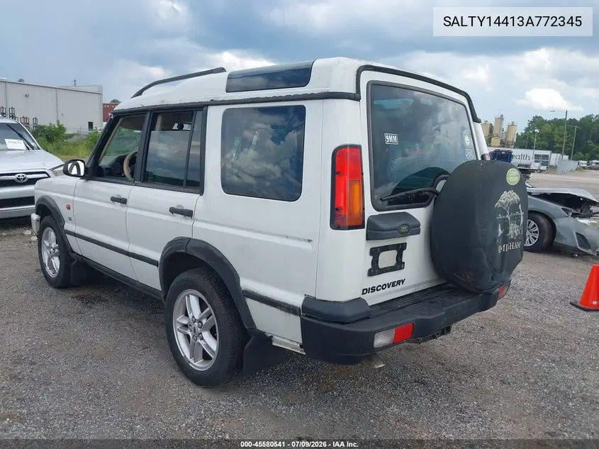 2003 Land Rover Discovery Se VIN: SALTY14413A772345 Lot: 45580541